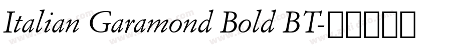 Italian Garamond Bold BT字体转换